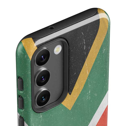 South Africa Flag Distressed Galaxy S23 Pro Case